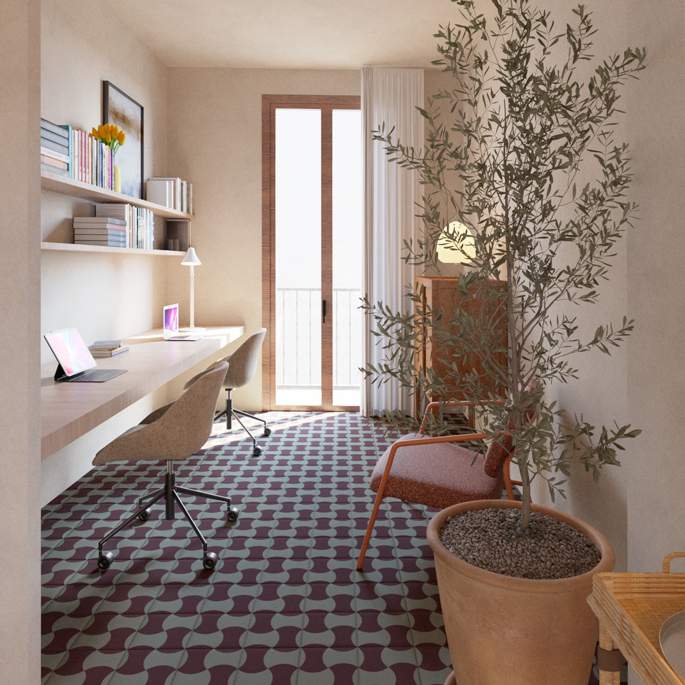 sala de estudio casa escaleta